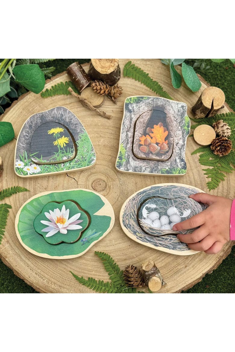 Who's Hiding? Woodland Animal Puzzles - Set of 4, Alternate, color, Multicolored