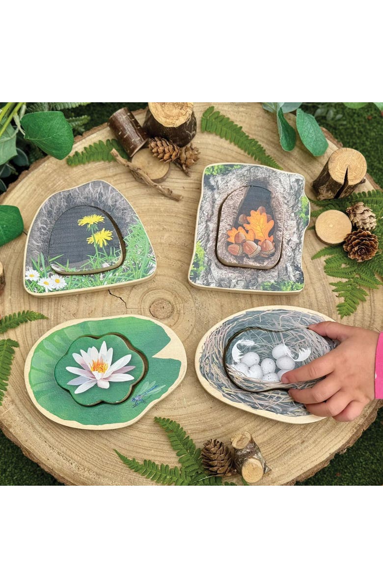 Yellow Door Who's Hiding? Woodland Animal Puzzles - Set of 4, Alternate, color, Multicolored