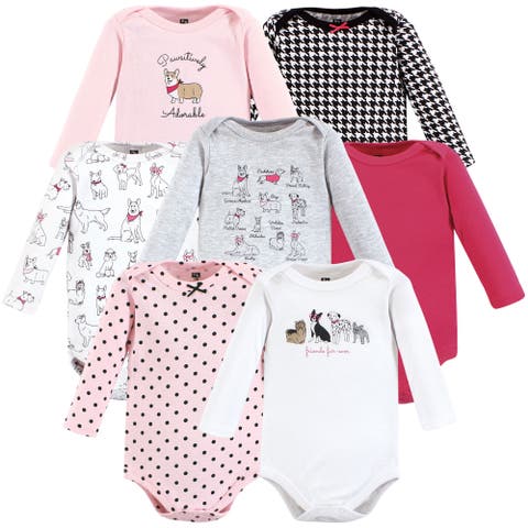 Soft Cotton Long-Sleeve Bodysuits 7-Piece Value Pack