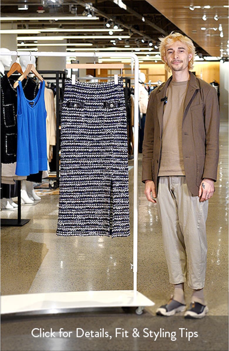 Multistitch Tweed Maxi Skirt, sales video thumbnail