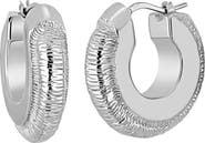 Bony Levy 14k Gold Textured Hoop Earrings