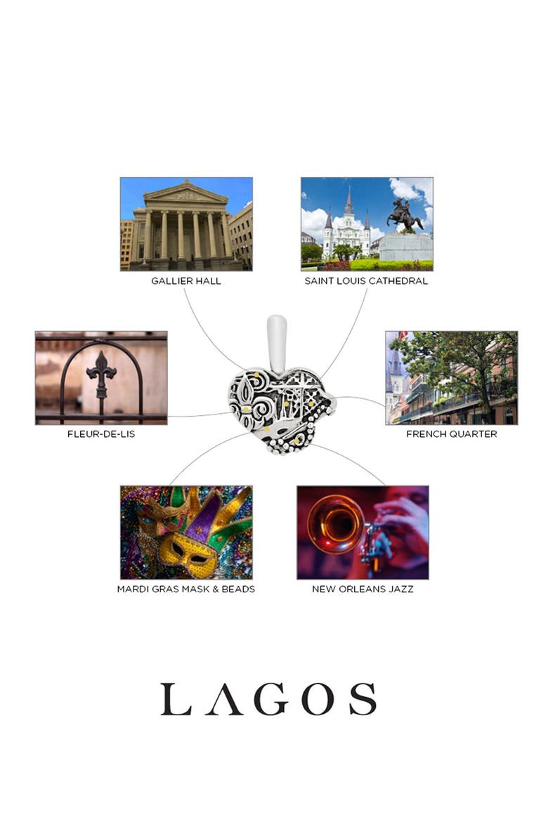 'Hearts of Lagos - New Orleans' Long Pendant Necklace, Alternate, color, HEART OF NEW ORLEANS