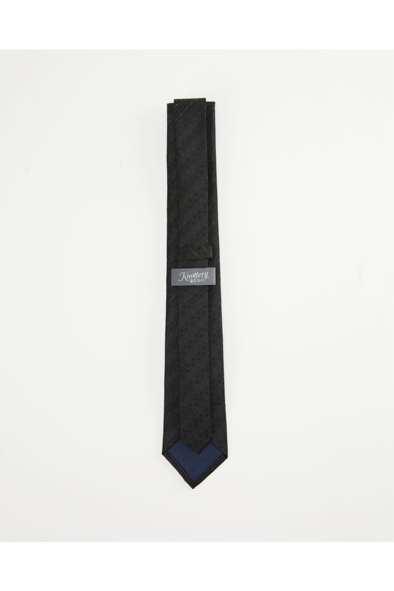 Subtle Cross Silk Jacquard Tie, Alternate, color, Black