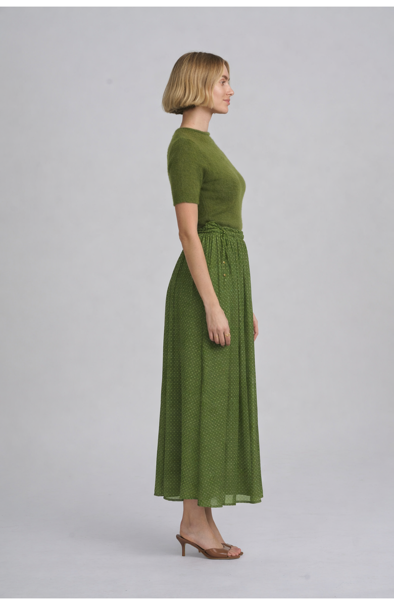 ELLE Collection Moss Yarn Shell, Alternate, color, Olive