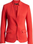 GIBSONLOOK Inverted Notch Collar Cotton Blend Knit Blazer