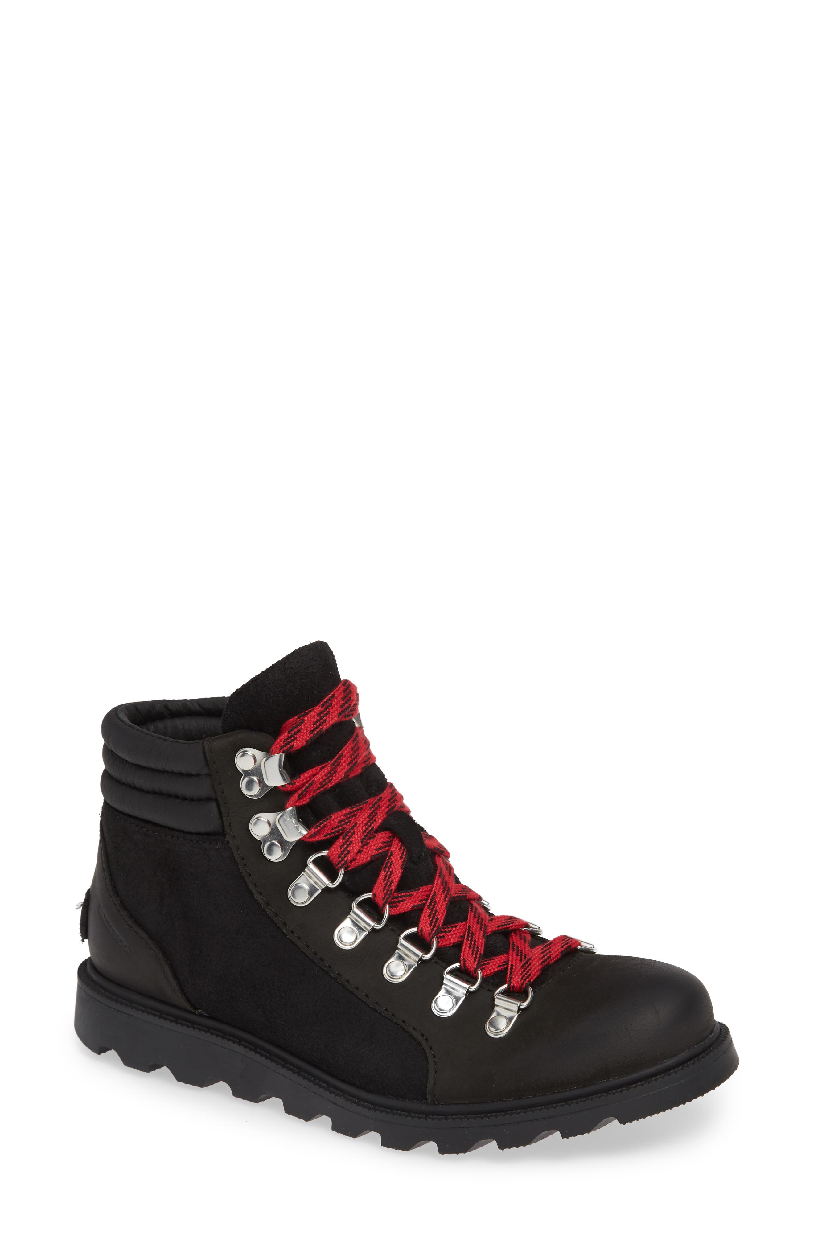 Ainsley Conquest Waterproof Boot, Main, color, BLACK/ BLACK