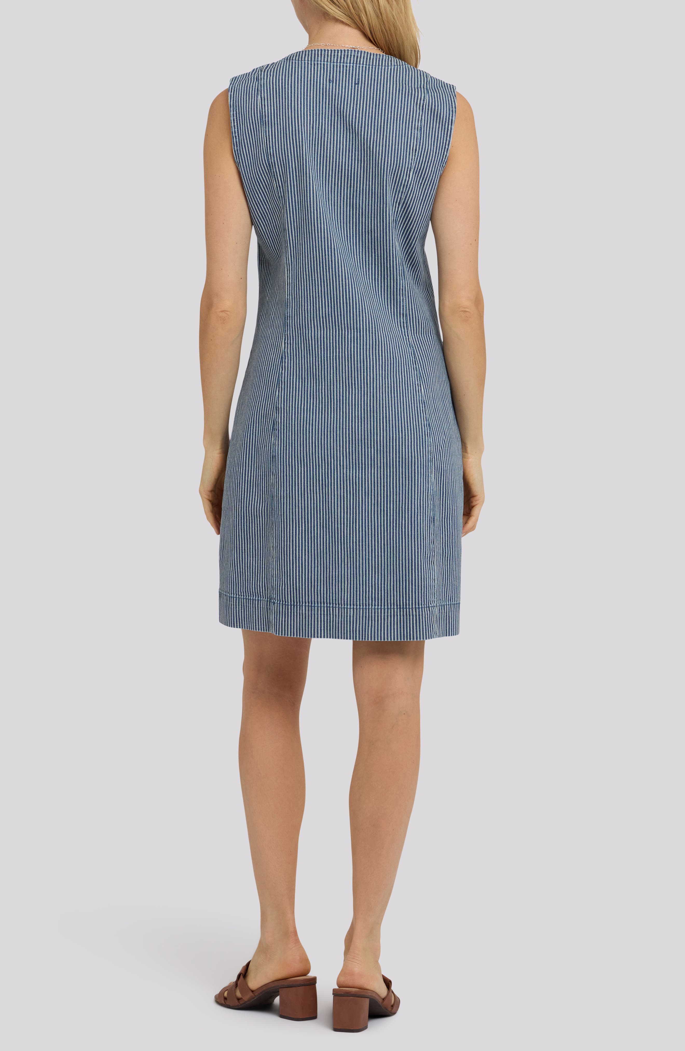 Sleeveless Denim Utility Dress - image 2