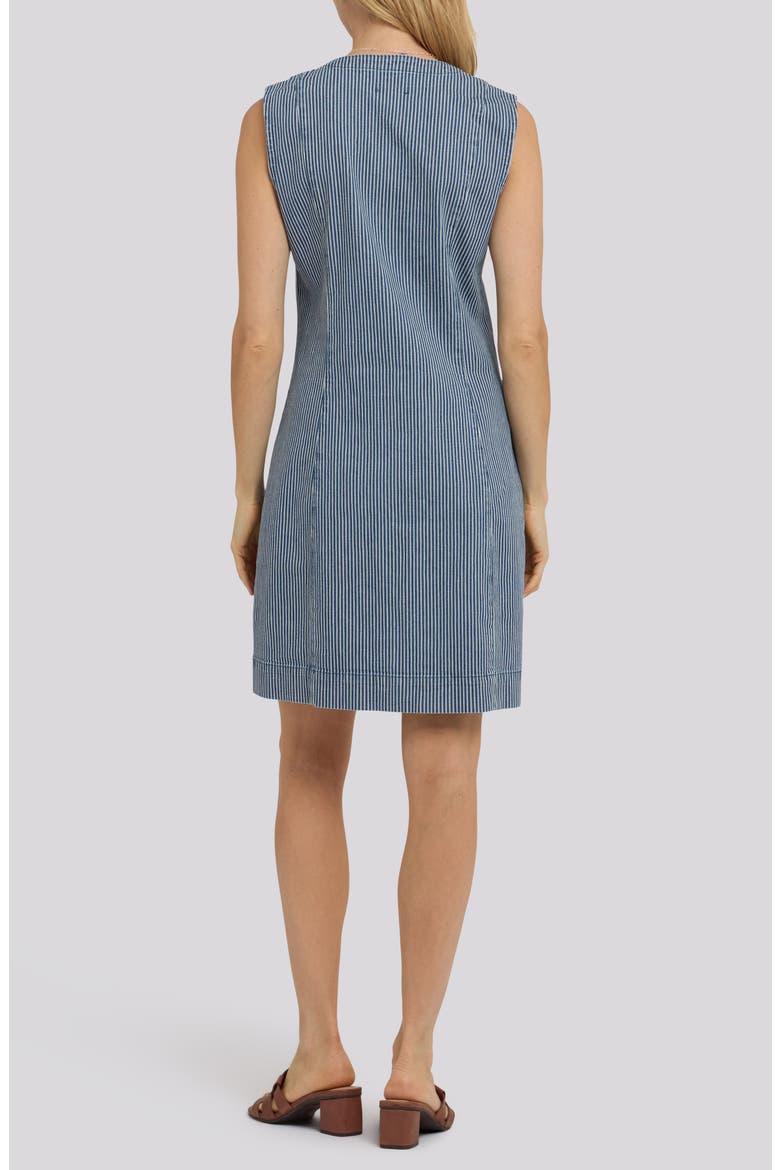 Sleeveless Denim Utility Dress, Alternate, color, MALAGA STRIPE