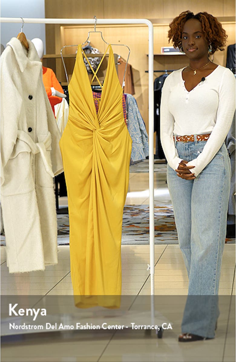 Front Twist Satin Midi Dress, sales video thumbnail