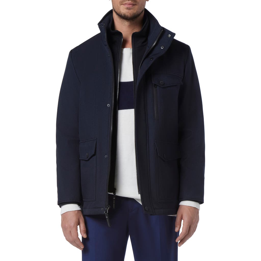 Andrew Marc Hoyt Water Resistant Softshell Jacket In Blue