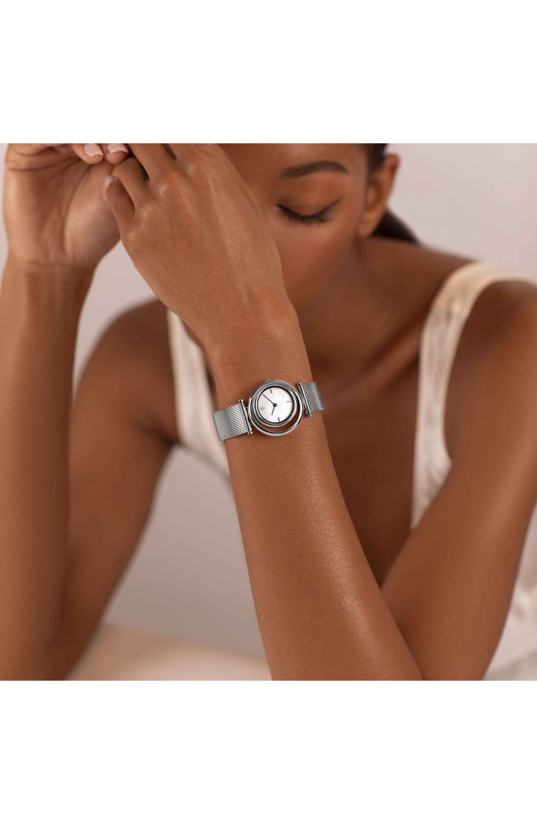 VANNA Eclipse Watch, Alternate, color, White Pearl-Silver