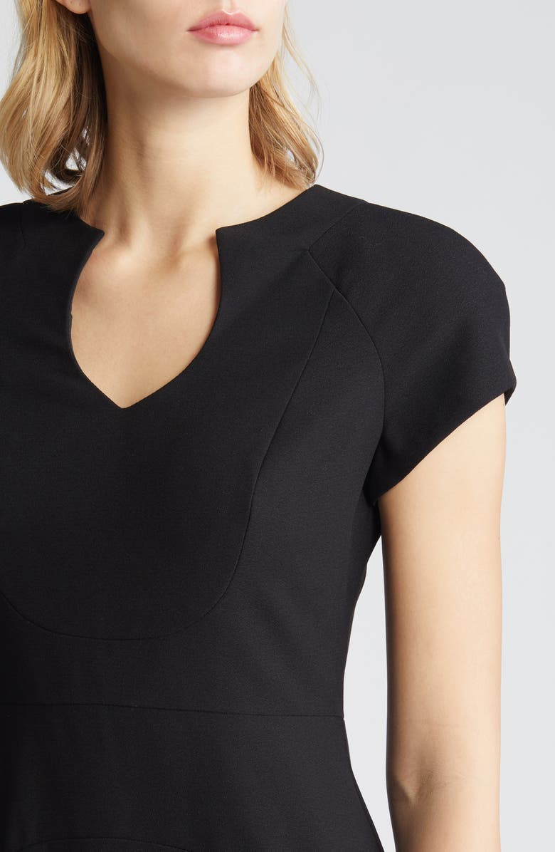 Black Halo Cap Sleeve Sheath Dress, Alternate, color, 