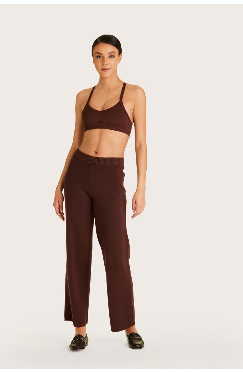 ALALA Spencer Knit Trouser, Main, color, Coffee