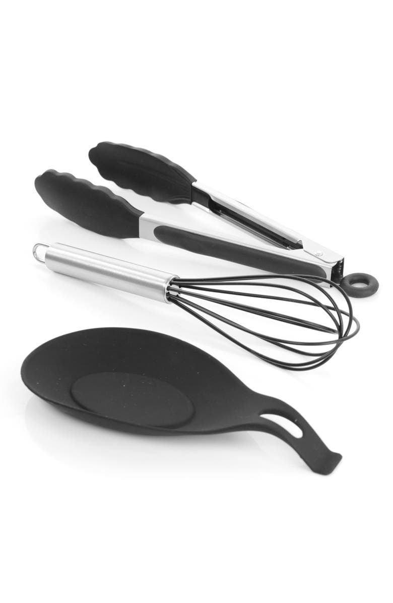 Megachef Silicone Cooking Utensils, Set of 12, Alternate, color, Black