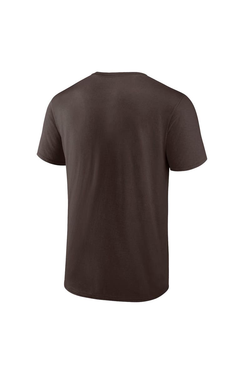 FANATICS Men's Fanatics Branded Brown/White Cleveland Browns Long and Short Sleeve Two-Pack T-Shirt, Alternate, color, 