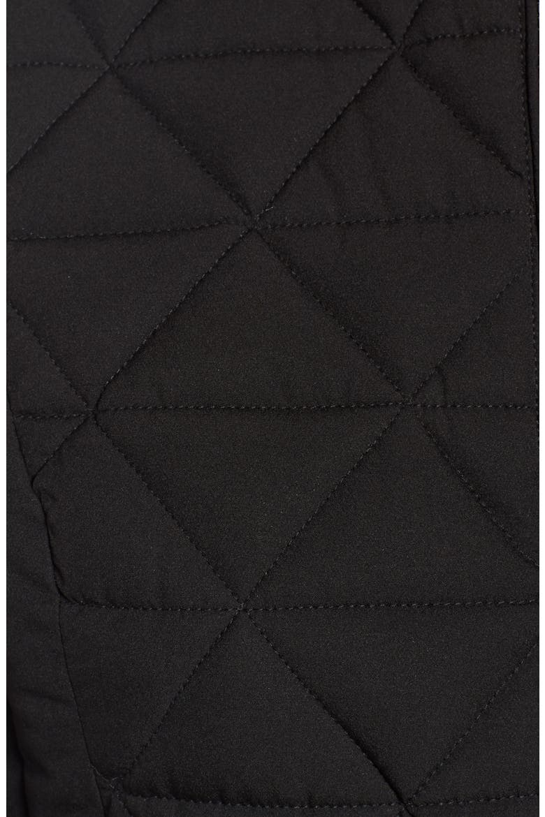 Sage Hooded Quilted Vest, Alternate, color, BLACK