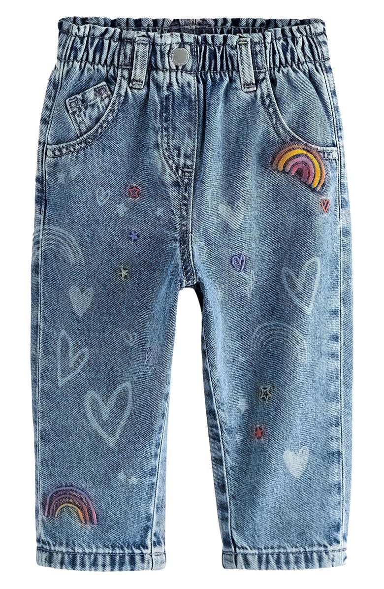 NEXT Kids' Hearts & Rainbows Jeans, Main, color, 