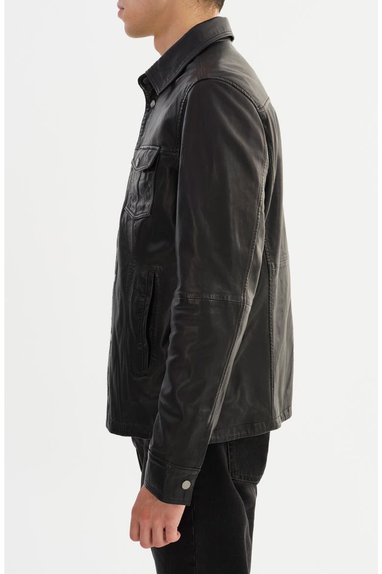 Leather Jacket, Alternate, color, BLACK