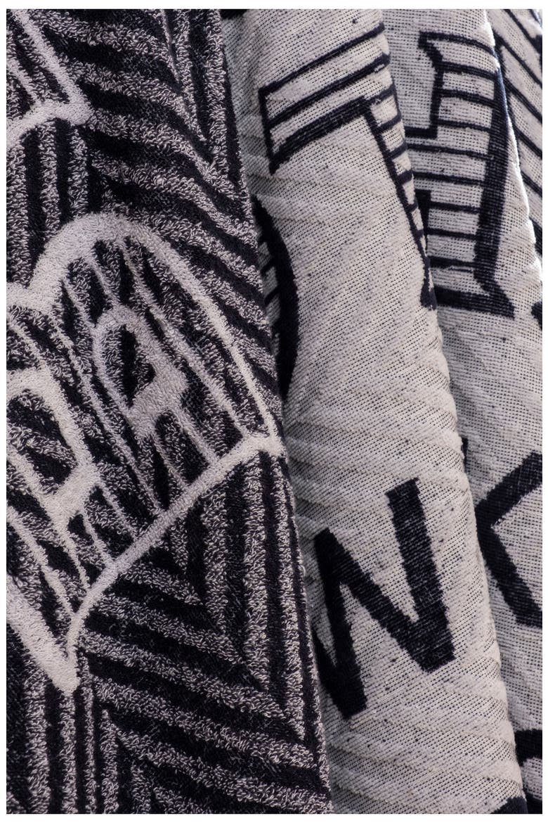 Logo Cotton Beach Towel, Alternate, color, WHITE