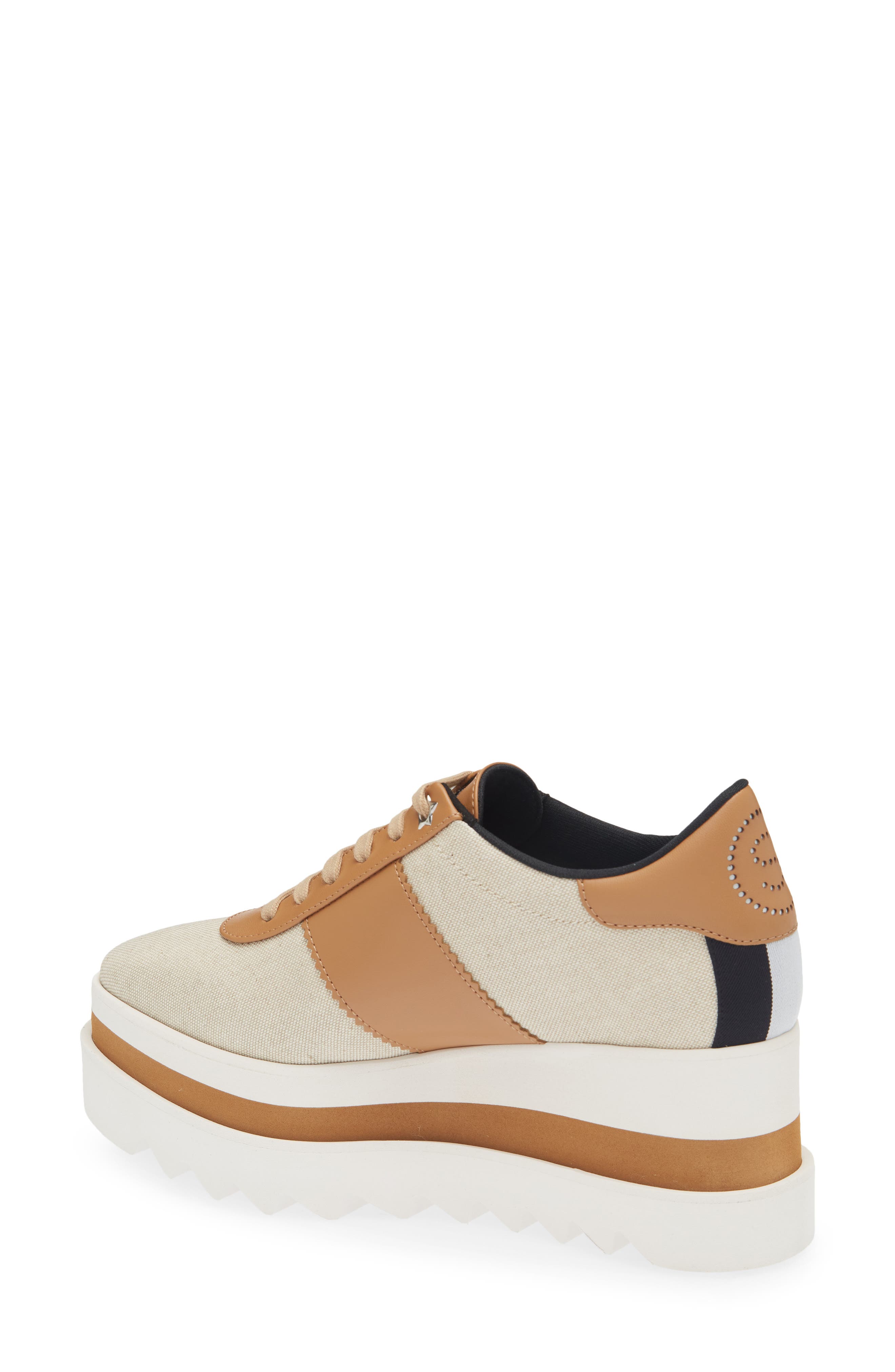 Stella McCartney Sneakelyse Platform Canvas Sneaker, Alternate, color, Ecru