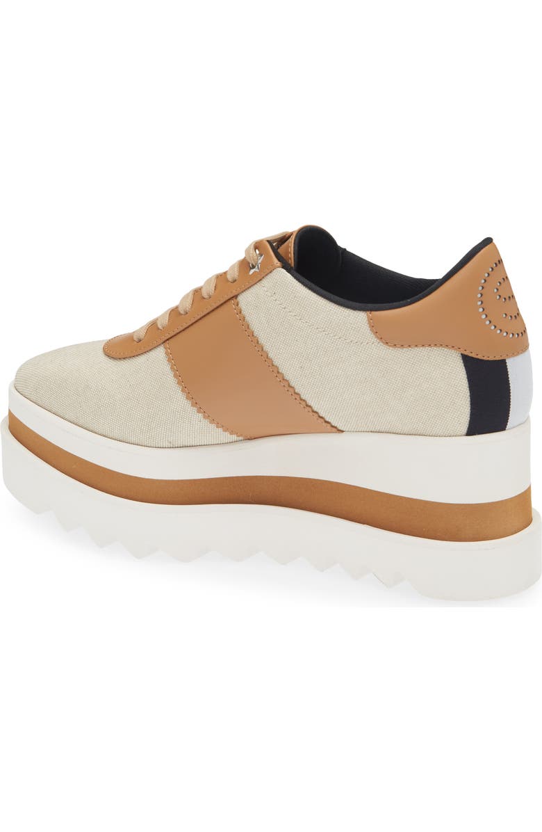 Stella McCartney Sneakelyse Platform Canvas Sneaker, Alternate, color, Ecru