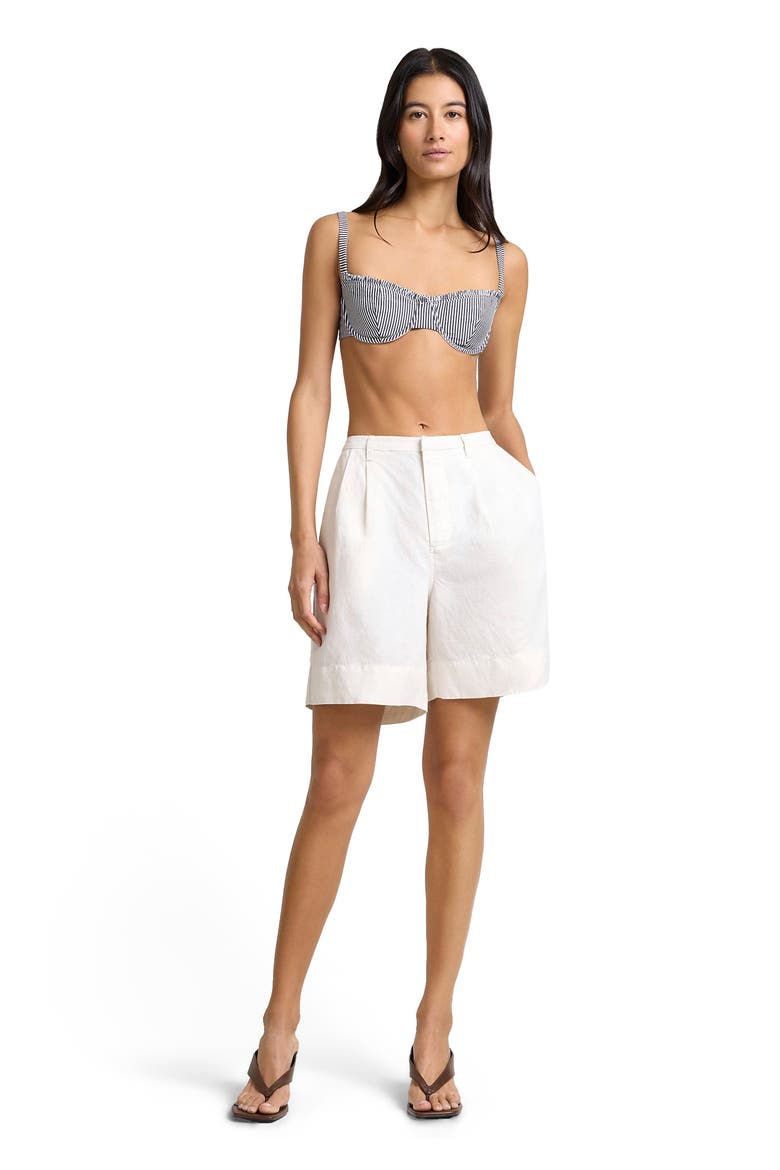 Marilyn Underwire Bikini Top, Main, color, NOIR NAVY/WHITE