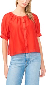 Vince Camuto Puff Sleeve Top
