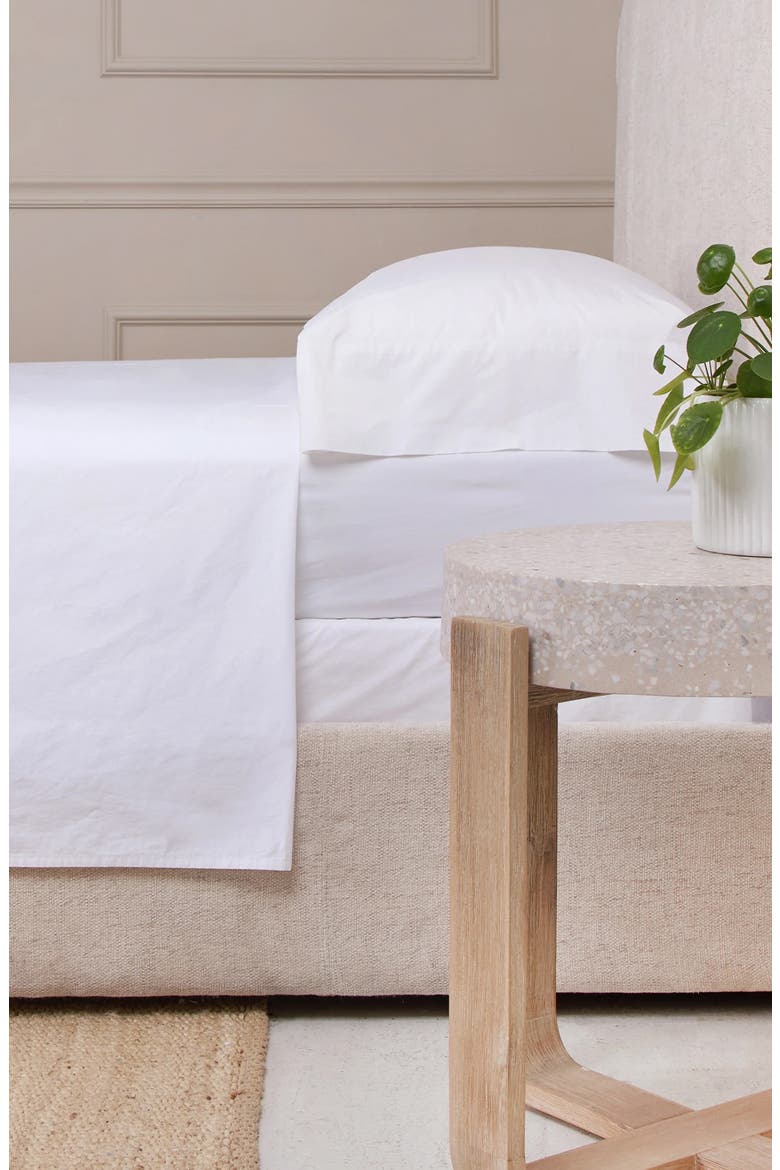 Set of 2 Cotton Percale Pillowcases, Alternate, color, WHITE