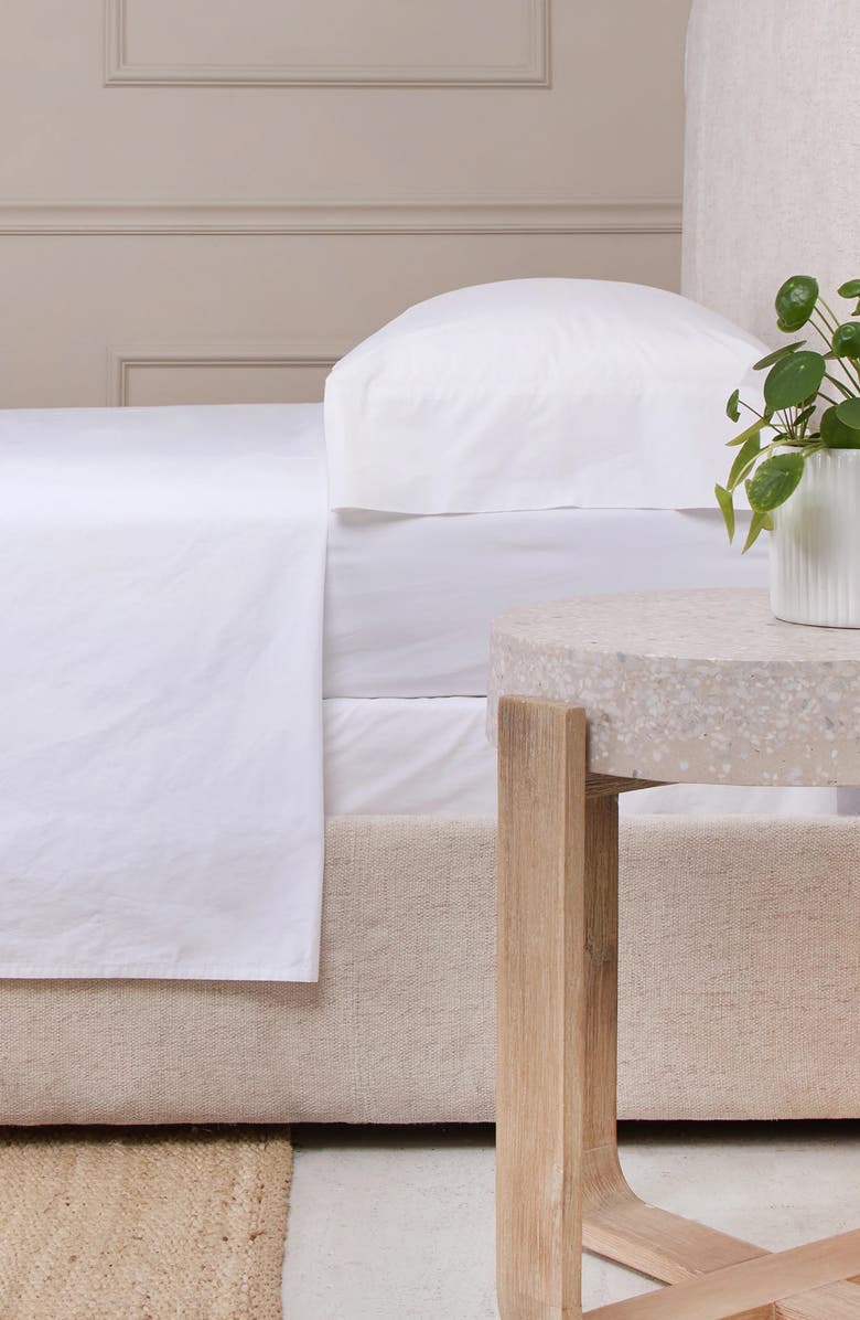 Pom Pom at Home Set of 2 Cotton Percale Pillowcases, Alternate, color, White