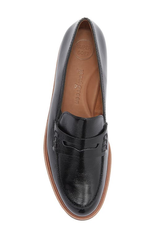 Paul Green Carmel Lug Penny Loafer In Black