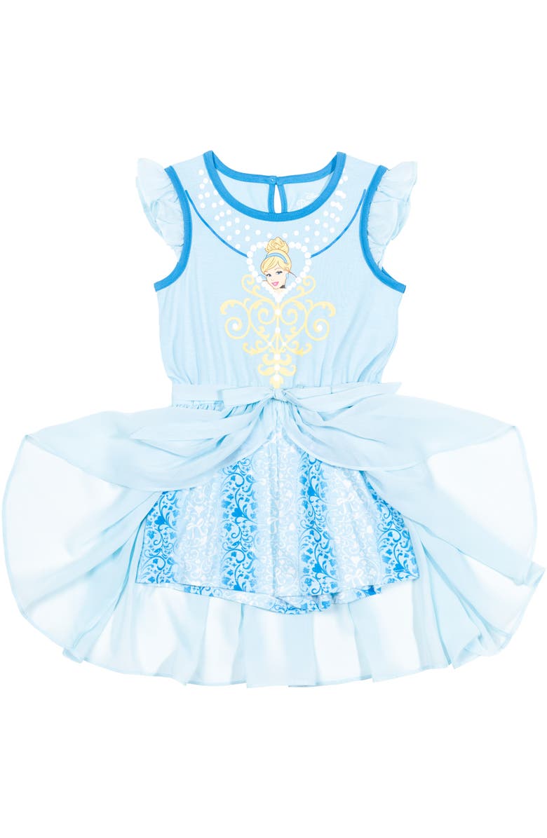 Disney Princess Cosplay Skirt Overlay Romper, Main, color, Cinderella Light Blue