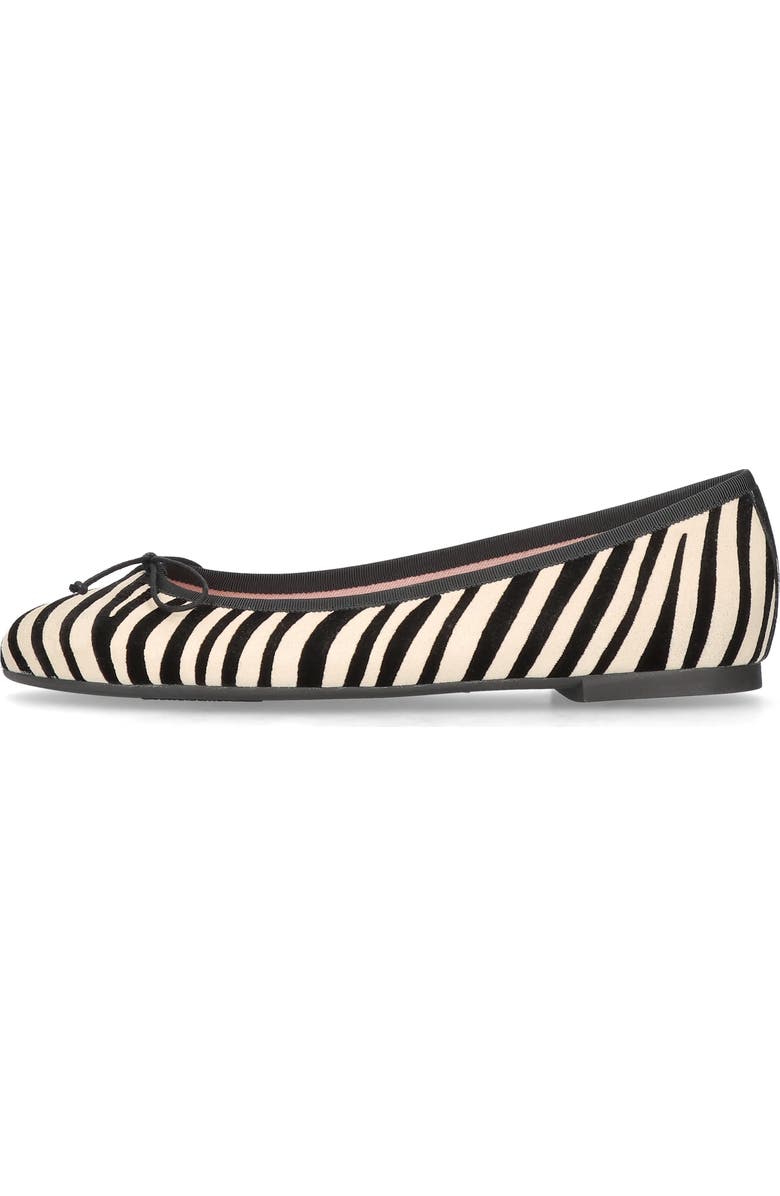 Pretty Ballerinas Round Toe Zebra Ballet Flat, Main, color,