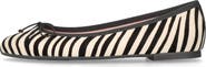 Pretty Ballerinas Round Toe Zebra Ballet Flat