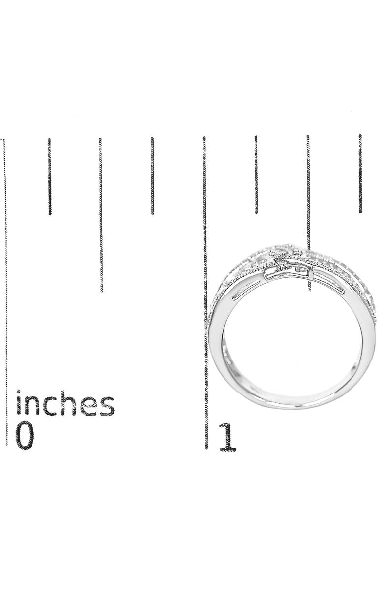 Haus of Brilliance Silver 1/2 Cttw Diamond Multi-Row Bypass Band Ring, Alternate, color, Silver