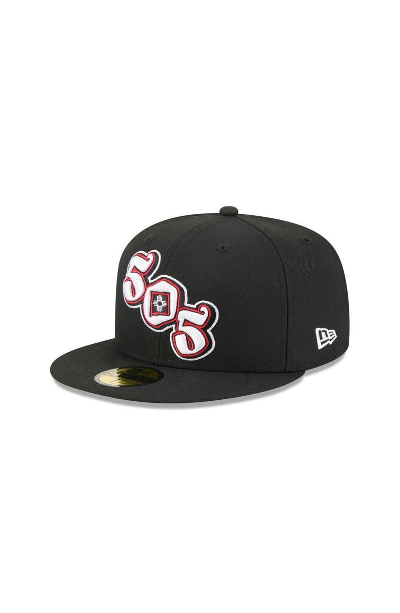 New Era Men's New Era  Black Albuquerque Isotopes Theme Nights 59FIFTY Fitted Hat, Alternate, color, 