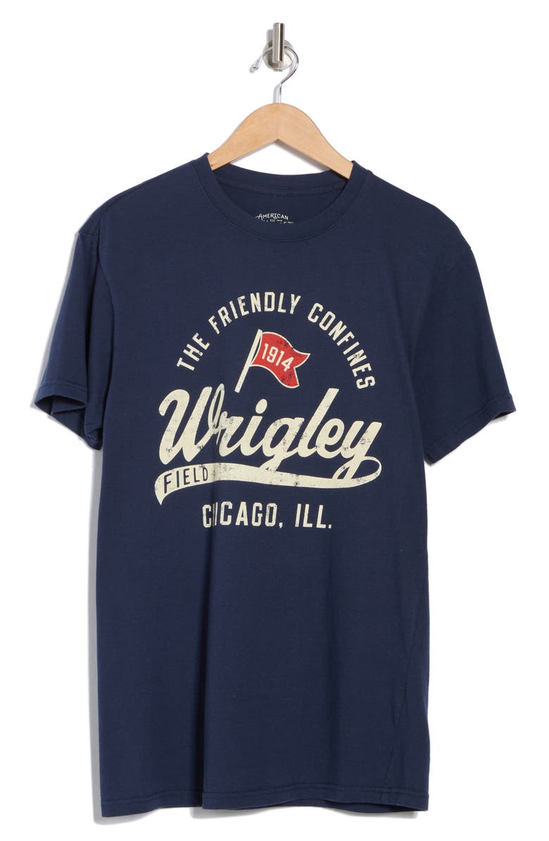 American Needle Wrigley Friendly Confines Graphic T-Shirt, Alternate, color, Navy Mineral Wash
