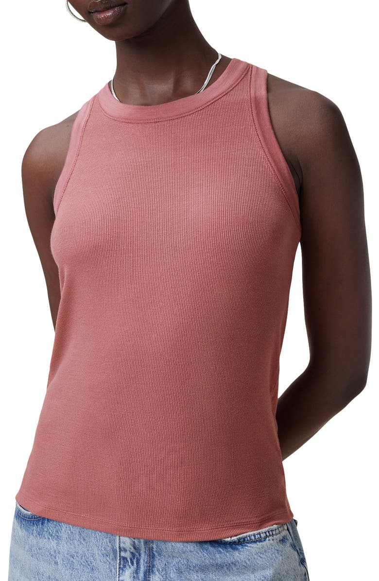 AllSaints Rina Tank Top, Alternate, color, Ash Rose Pink