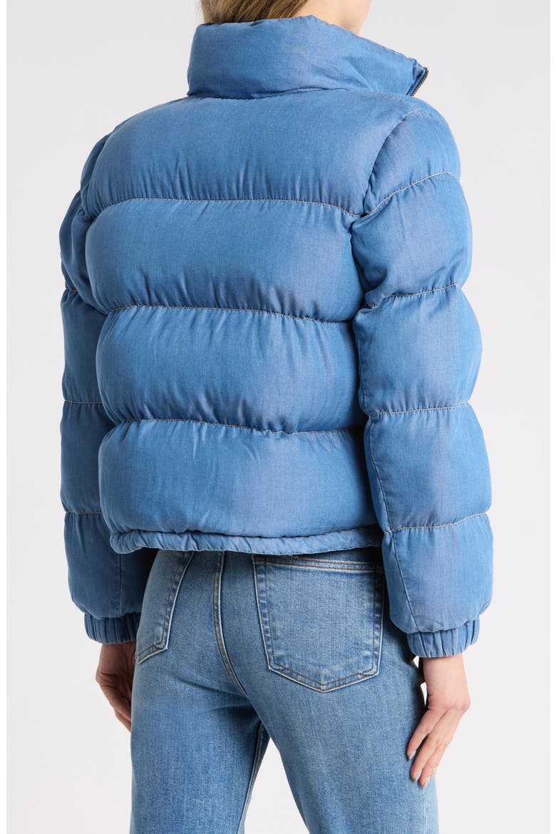 Stowe Denim Crop Puffer Jacket, Alternate, color, MEDIUM WASH