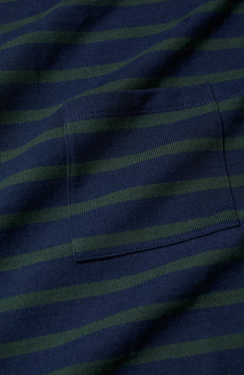 Seasalt Cornwall Beach Stripe Organic Cotton Boat Neck Top In Blue