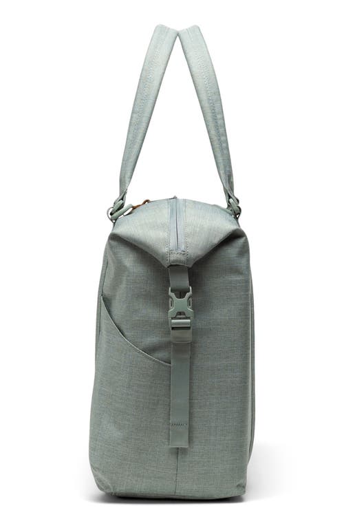 Shop Herschel Supply Co . Strand 24-liter Duffle Diaper Bag In Iceberg Green Crosshatch