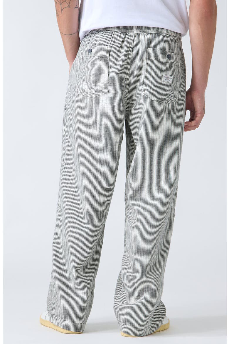 Stripe Drawstring Pants, Alternate, color, DARK GREY