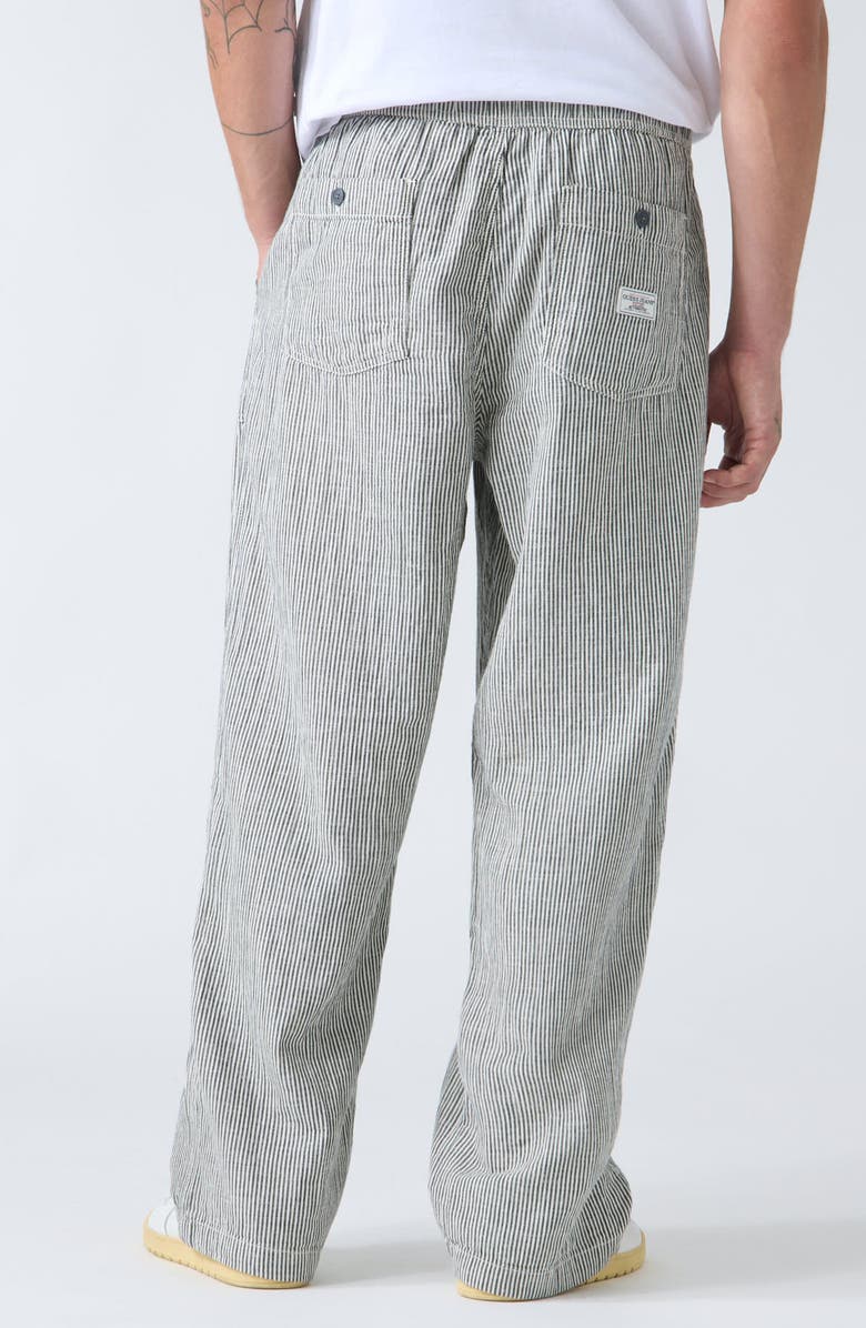 GUESS Stripe Drawstring Pants, Alternate, color, Dark Grey