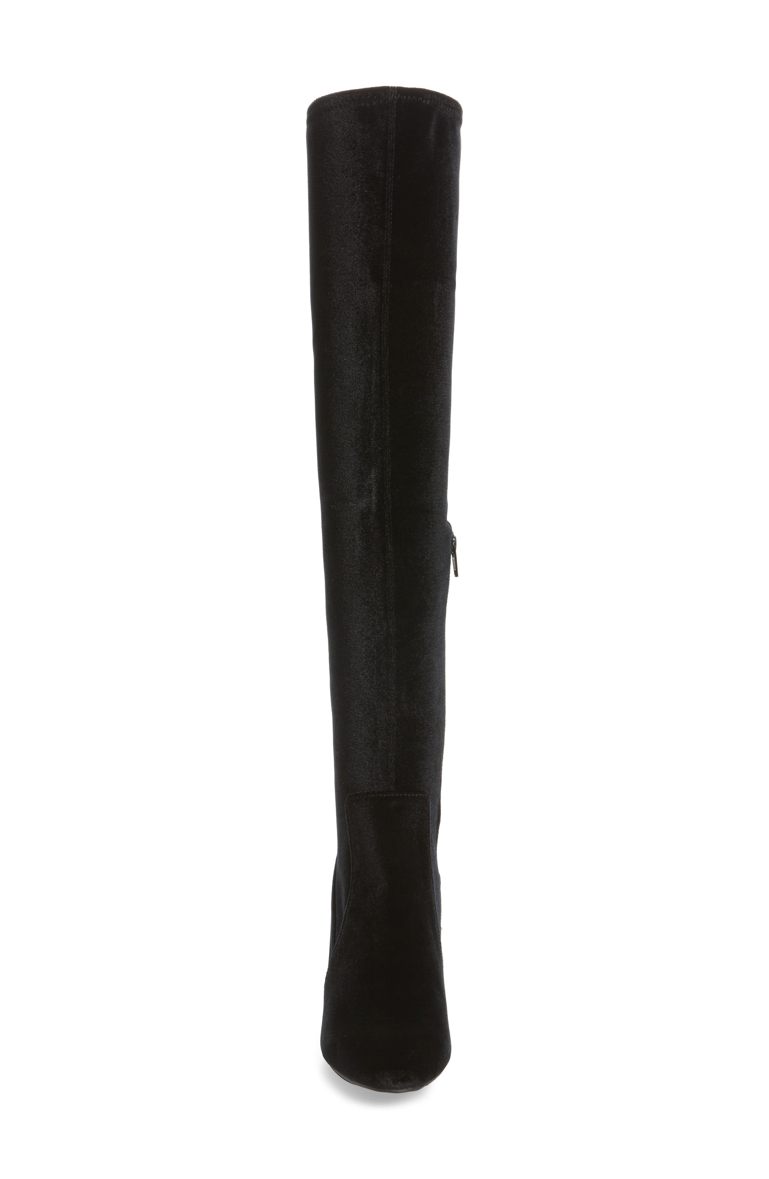 Itzela Over the Knee Boot, Alternate, color, BLACK STRETCH VELVET
