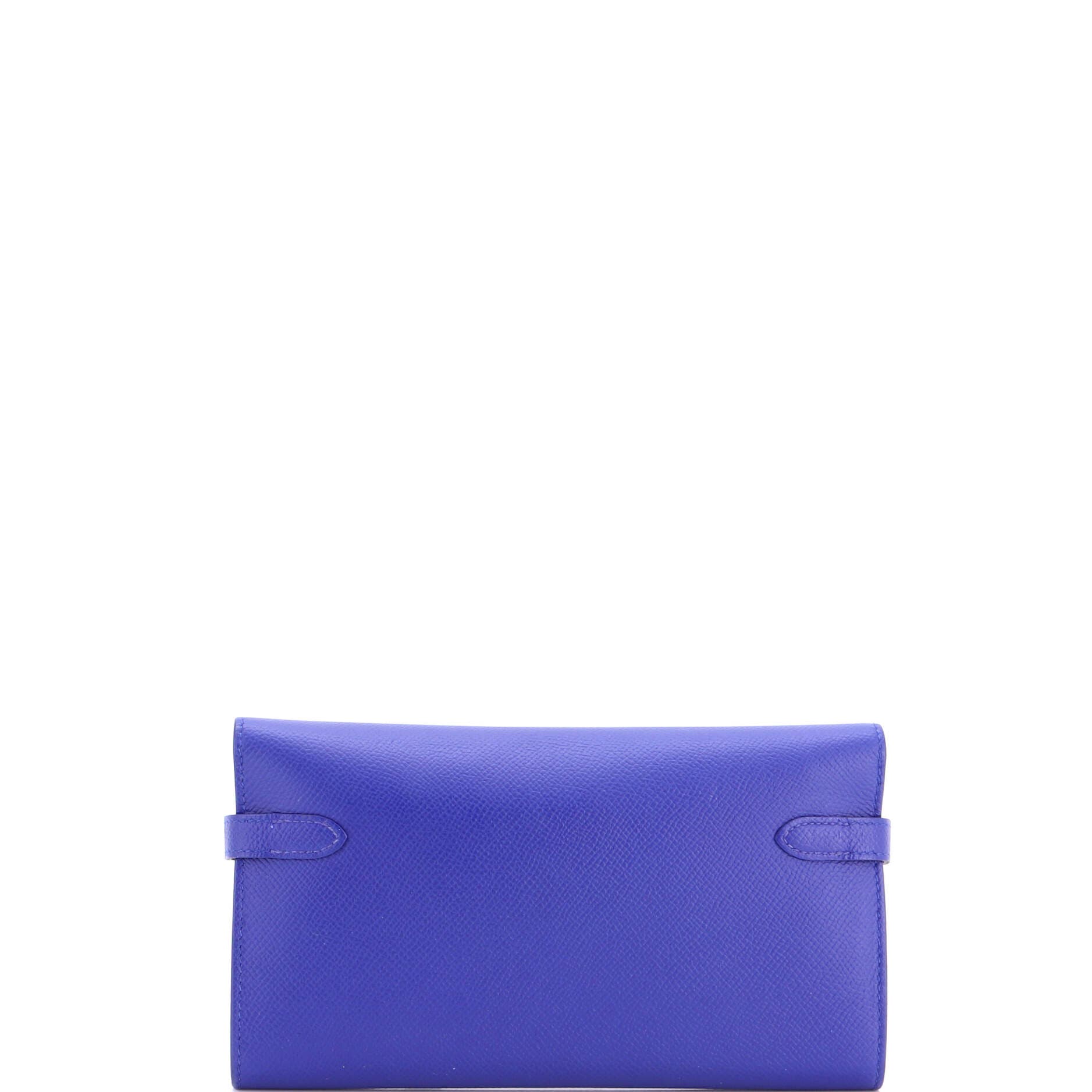 Kelly Wallet Epsom Long, Alternate, color, Bleu Electrique