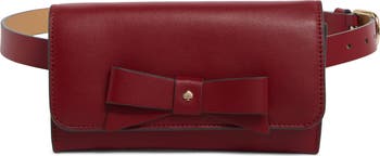 KATE SPADE Red Leather Bow Belt Bag Crossbody Size L - XL kate spade new york® Bow Belt Bag | Belk main image 4