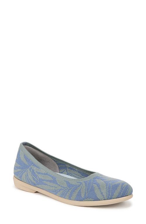 Bzees Kit Ballet Flat In Blue Knit