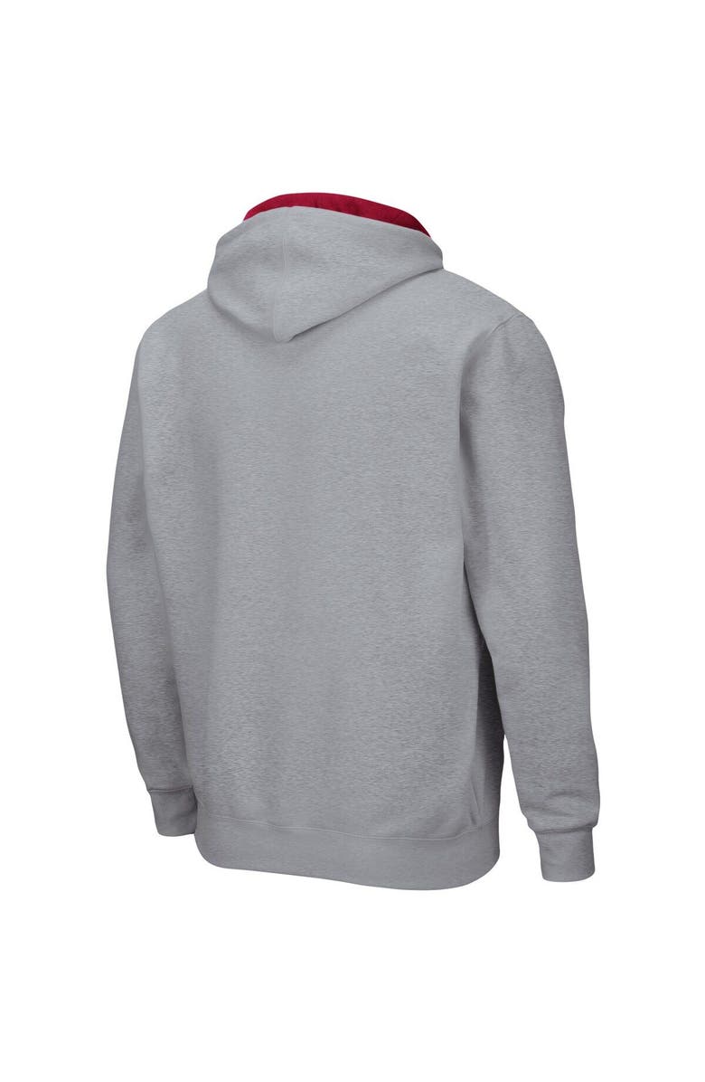 COLOSSEUM Men's Colosseum Heathered Gray Stanford Cardinal Arch & Logo 3.0 Full-Zip Hoodie, Alternate, color, Heather Gray