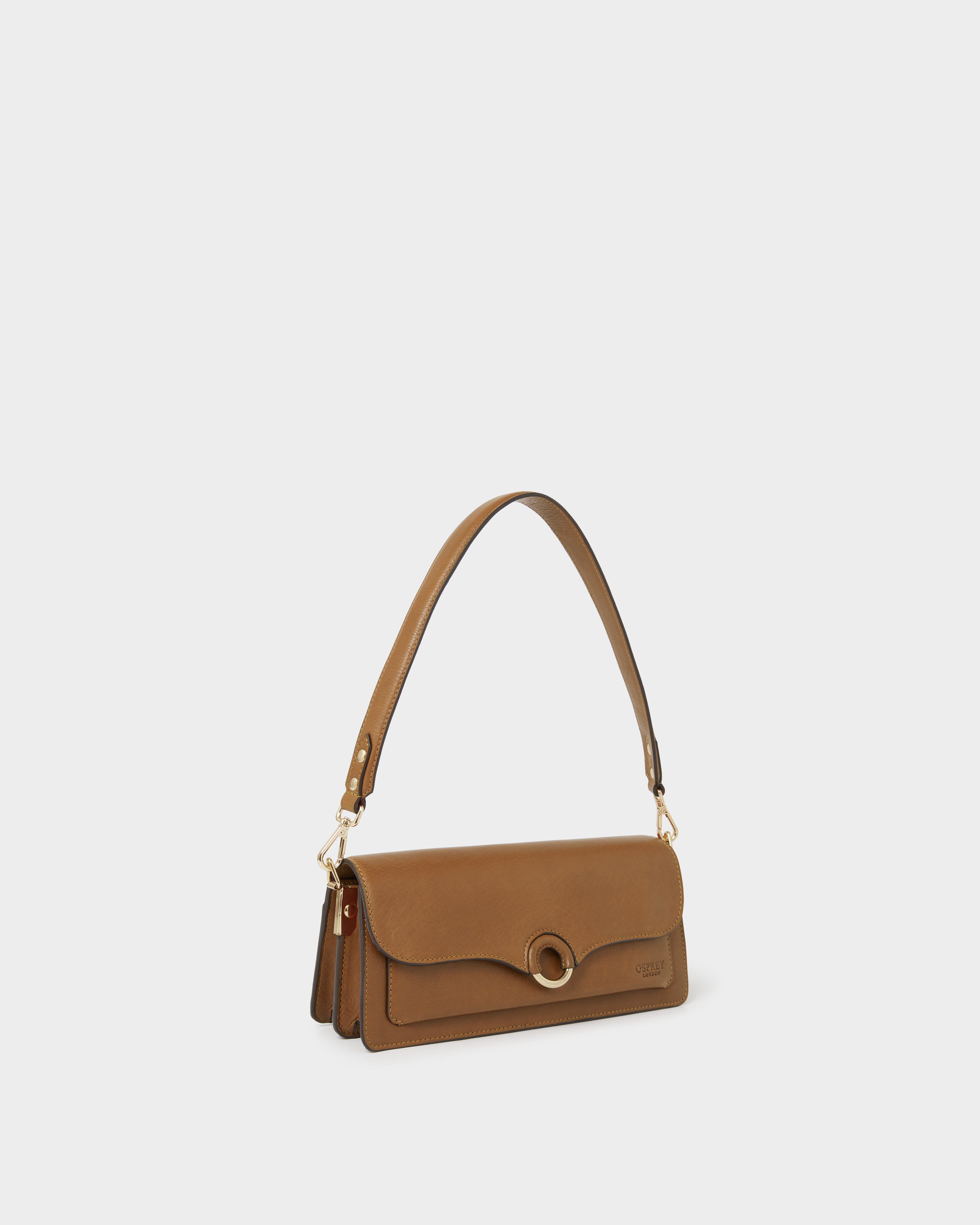 The Marlow Leather Shoulder Bag, Alternate, color, Tan