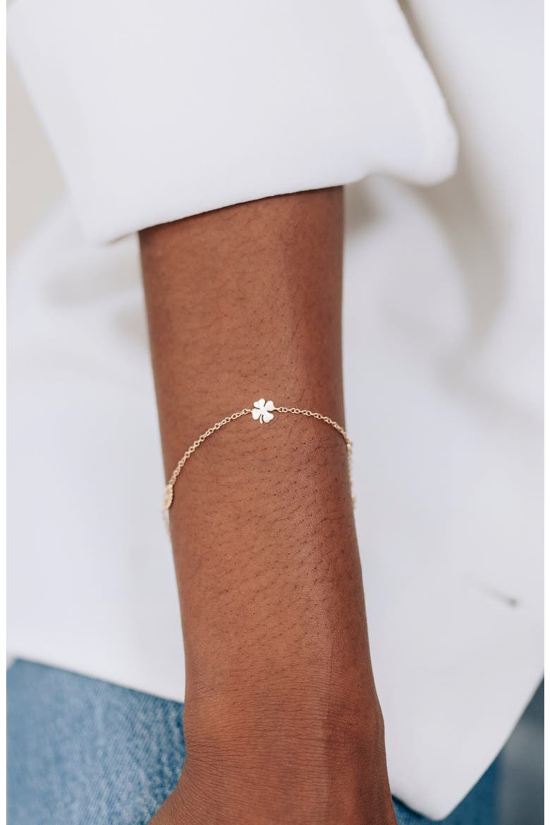 Dewdrop Diamond Good Luck Charm Bracelet, Alternate, color, GOLD/ DIAMOND
