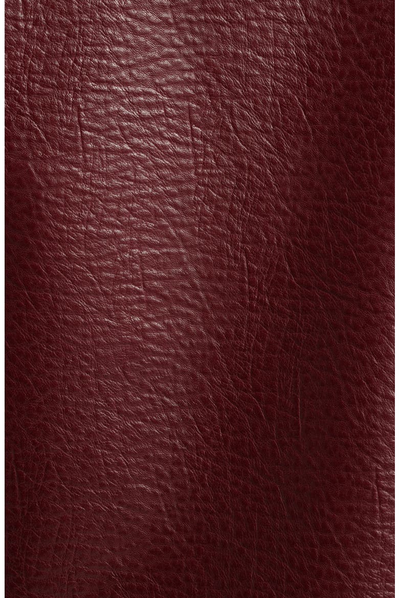 Dria Faux Leather & Faux Shearling Jacket, Alternate, color, MAROON SHEARLING